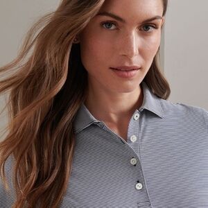Peter Millar Navy Striped Button Down Shirt